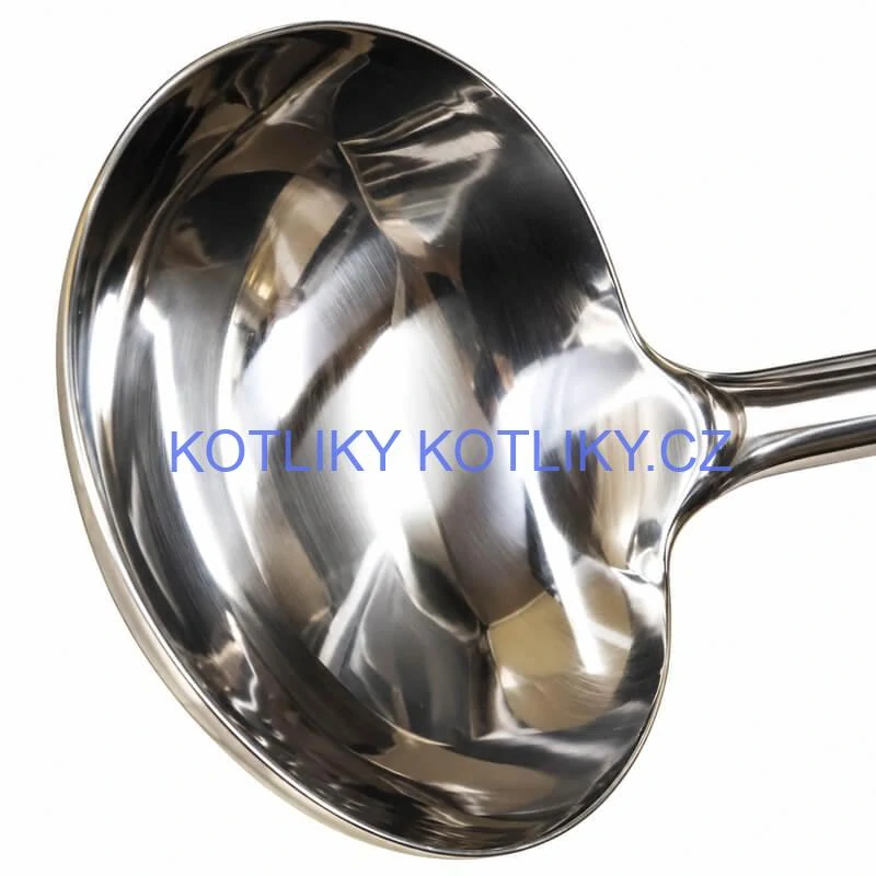 Nerezová naběračka 250 ml s dřevěnou rukojetí – délka 51,5 cm