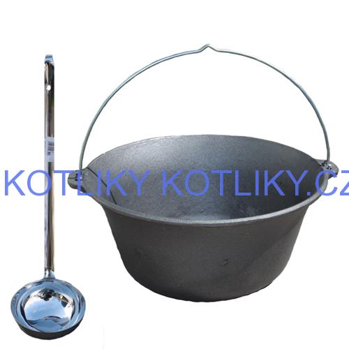 Litinový kotlík 10,8 L + antikórová naběračka