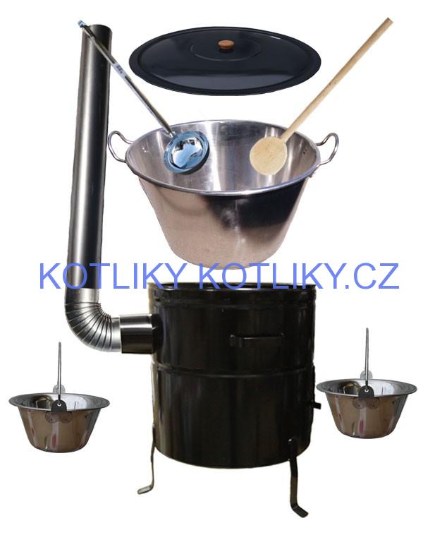 Zabijačková nerezová souprava 80L MAX + 2 servírovací kotlíky