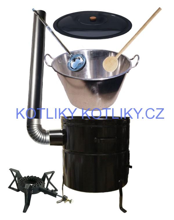 Zabijačkové nerezová souprava 50L MAX + litinový hořák