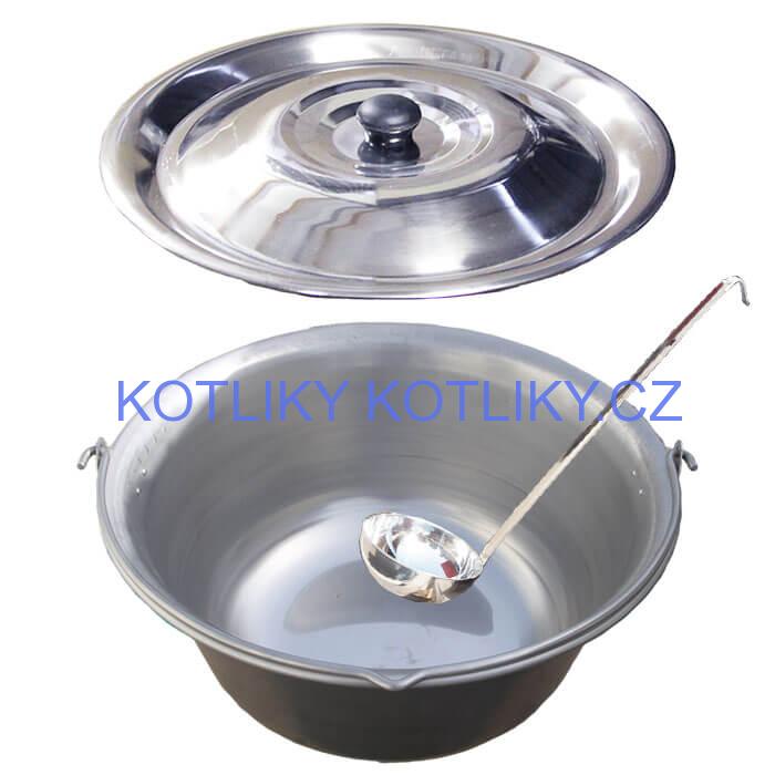Nerezový kotlík 10 L (1,5 mm) + nerezová poklice