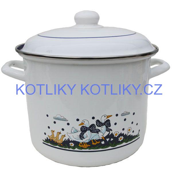 Smaltovaný hrnec 8 L - Kachničky