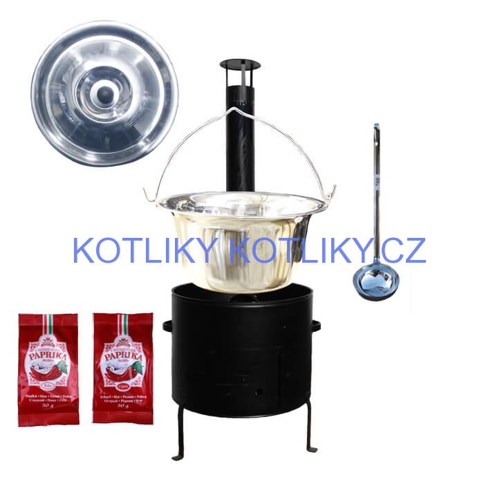 Kotlíkový gulášový set 36 CLASSIC + 15 L nerezový kotlík (1,2 mm)
