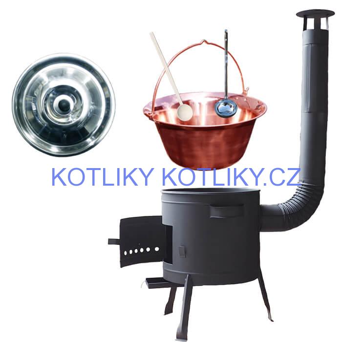 Kotlíkový gulášový set 36 PLUS 600 + měděný kotlík 14 L (1,2 mm)