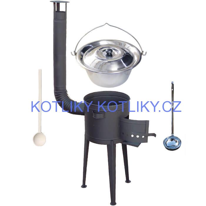 Kotlíkový gulášový set 36 PLUS 600 + nerezový kotlík 14 L (0,8 mm)
