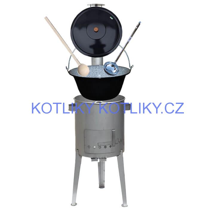 Smaltovaný kotlík 13 L (1,2 mm) + nerezová kotlina 36 cm LUXUS