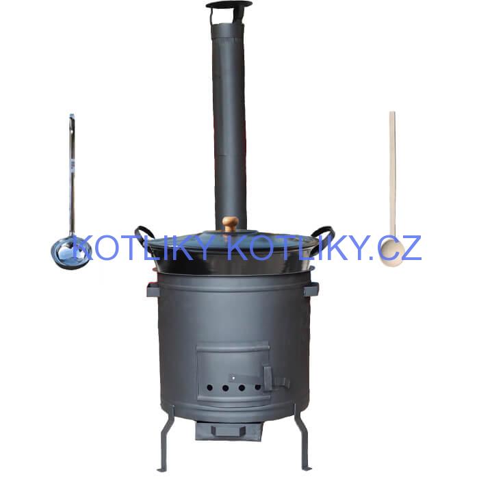 Smaltovaný kotel 50 L + žáruvzdorná kotlina 50 cm PLUS 600