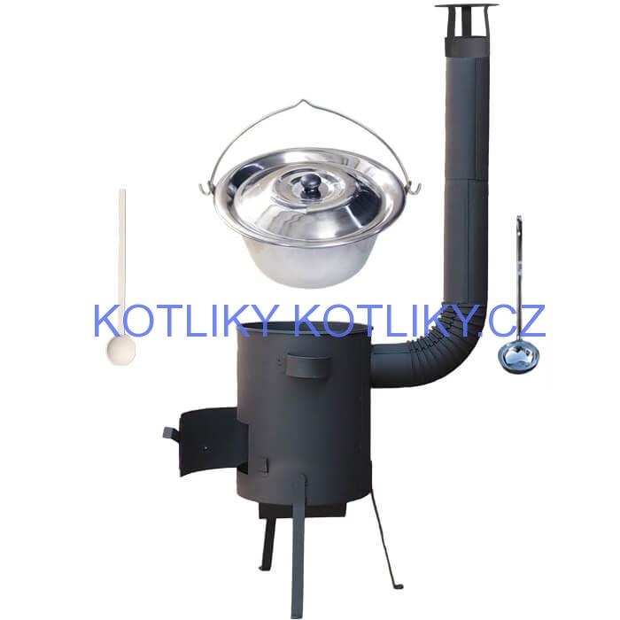Nerezový kotlík 22 L (0,8 mm) + žáruvzdorná kotlina 42 PLUS 600 4 MM