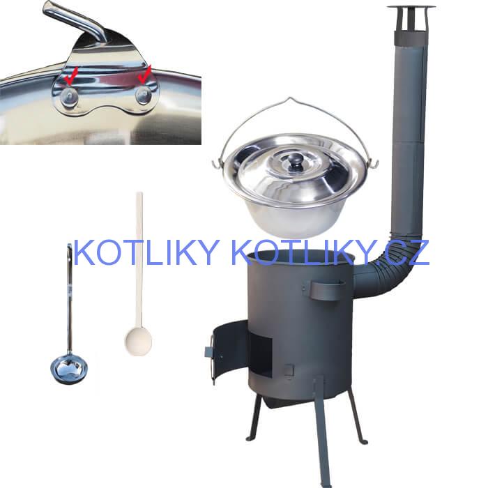 Nerezový kotlík 30 L (0,8 mm) + žáruvzdorná kotlina 45 PLUS 600 4 MM