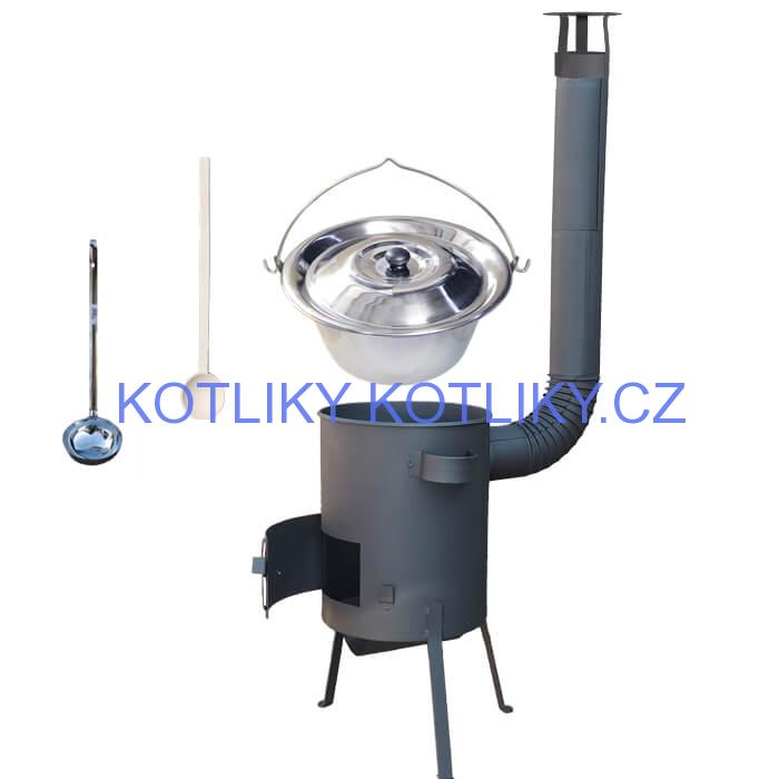 Nerezový kotlík 30 L (1,2 mm) + žáruvzdorná kotlina 45 PLUS 600 4 MM