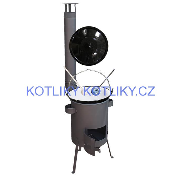 Smaltovaný kotlík 13 L + žáruvzdorná kotlina 36 PLUS 600 4 MM