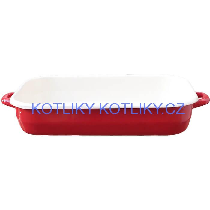 Smaltovaný pekáč 40 x 21,5 cm ČERVENÝ