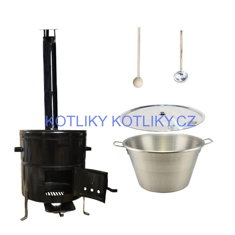 Nerezový kotel 70 L + kovová kotlina 56 cm BIG PARTY