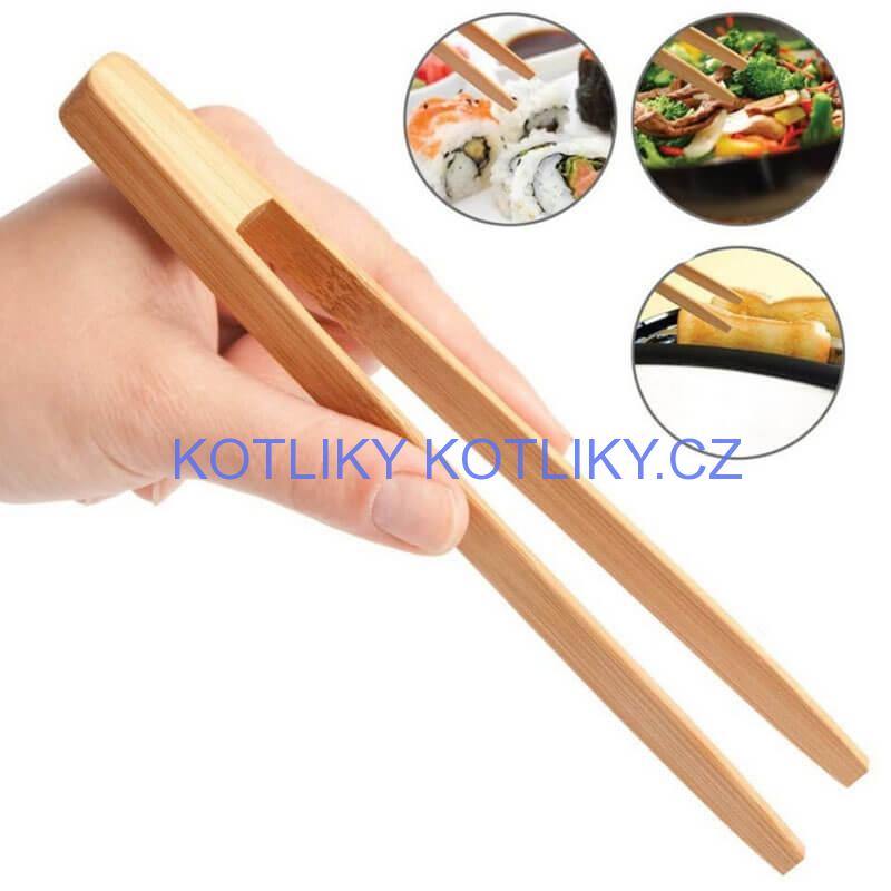 Dřevěné grilovací kleště 30 cm