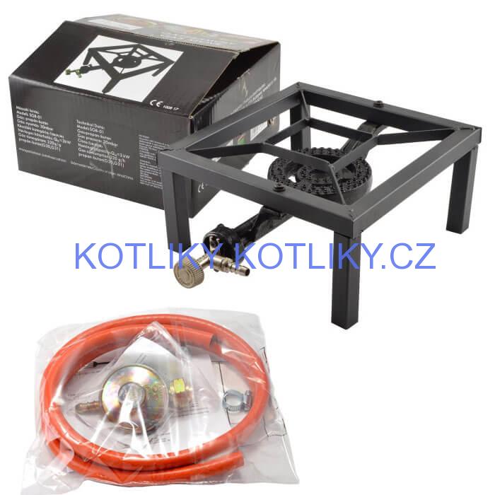 Plynový hořák HU 3 kW + tlaková hadice 1,5 m + regulátor tlaku 30 mbar