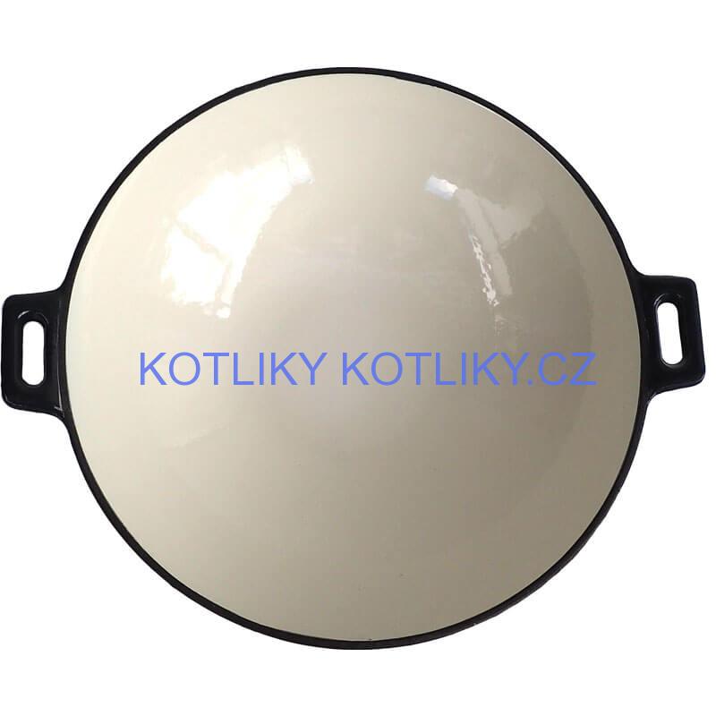 Litinový wok – smaltovaný povrch 37 cm