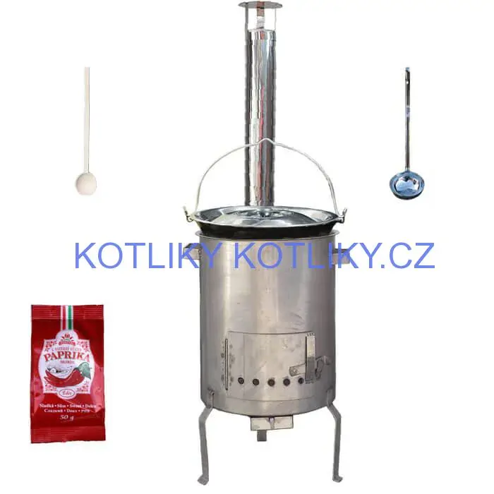Smaltovaný kotlík 25 L (1,2 mm) + nerezová kotlina (1,5 mm) 42 cm STRONG EXCLUSIVE