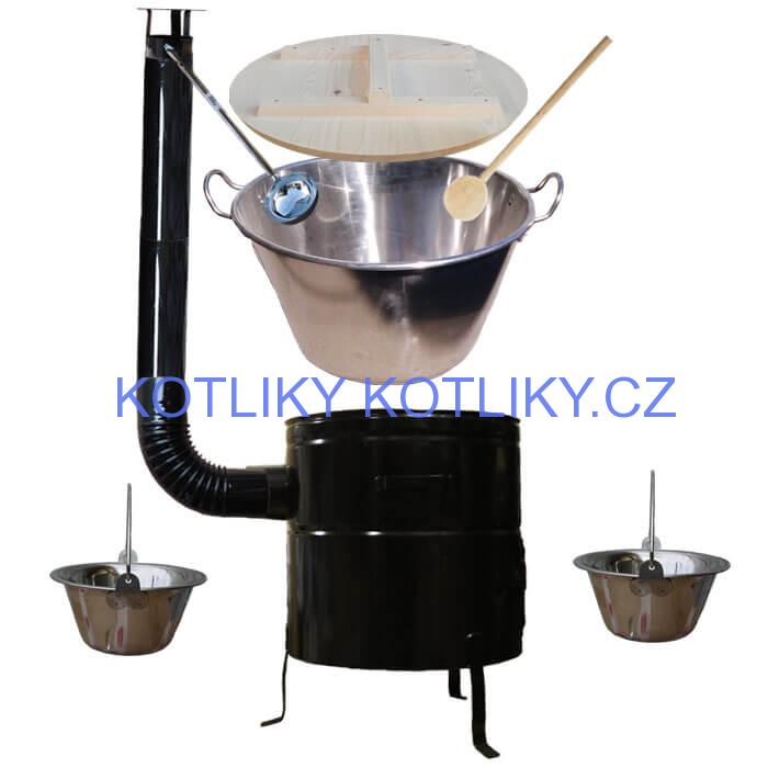 Zabijačková nerezová souprava 100L MAX + 2 servírovací kotlíky