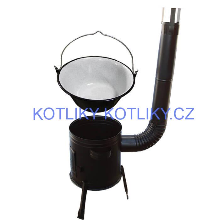 Smaltovaný kotlík 13 L (1,2 mm) + kovová kotlina 36 CLASSIC (KOV) Easy party