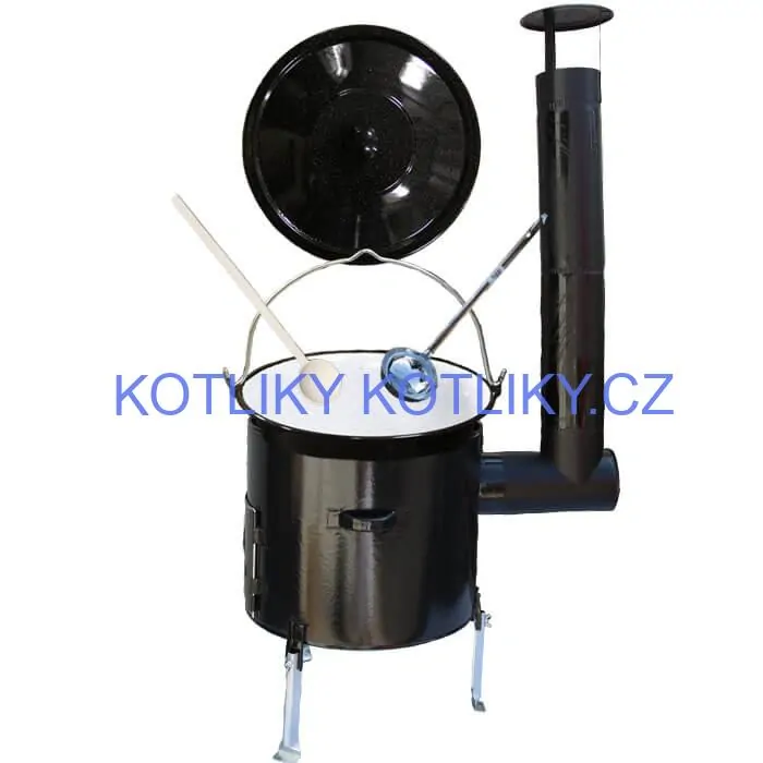 Smaltovaný kotlík 10 L + smaltovaná kotlina 31 Easy party