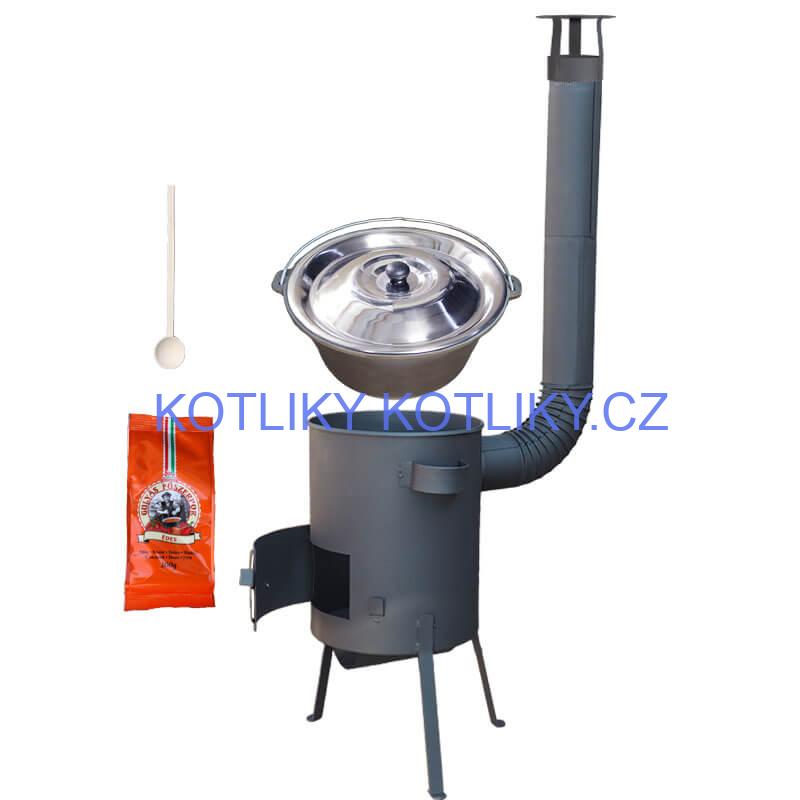 Litinový kotlík 16 L + žáruvzdorná kotlina 36 PLUS 600 4 MM