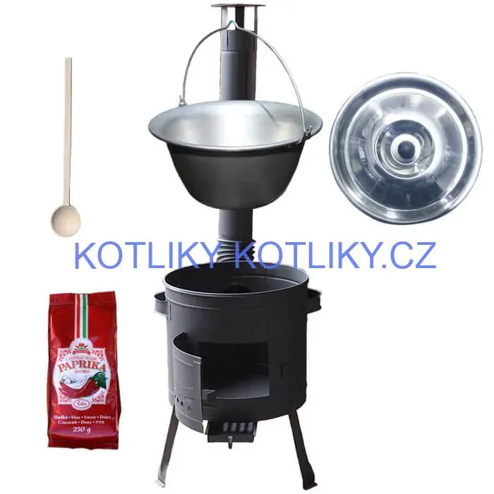 Nerezový kotlík 20 L (1,5 mm) + silnostěnná (1,5 mm) žáruvzdorná kotlina BALKY STRONG 42 PLUS 600