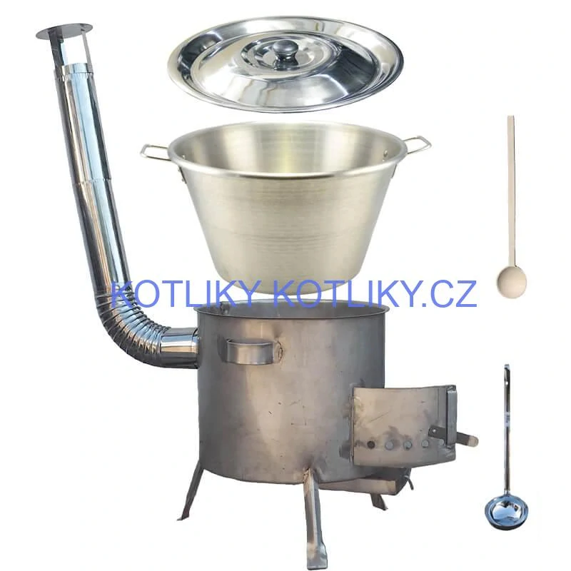 Nerezový kotel 40 L (1,2 mm) INOX + nerezová kotlina 45 cm (1,5 mm) STRONG CLASSIC