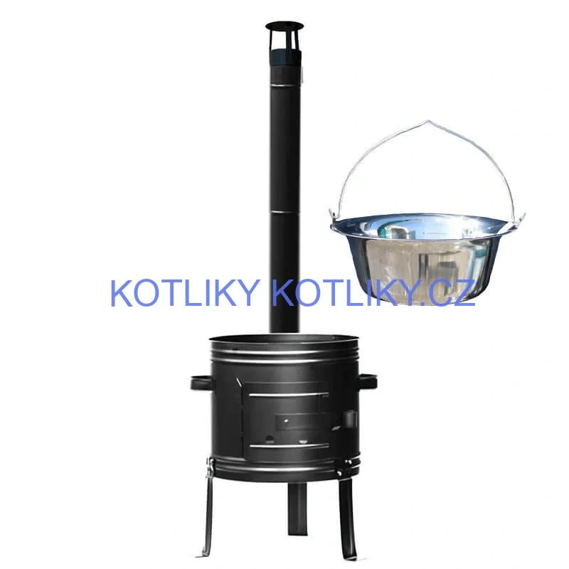 Nerezový kotlík 22 L + kovová kotlina 42 (KOV) + demontovatelné nožičky