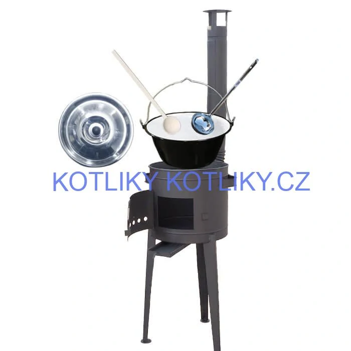 Smaltovaný kotlík 30 L (1,2 mm) + vysoká kotlina 47 cm (2 mm) HODO PLUS 600