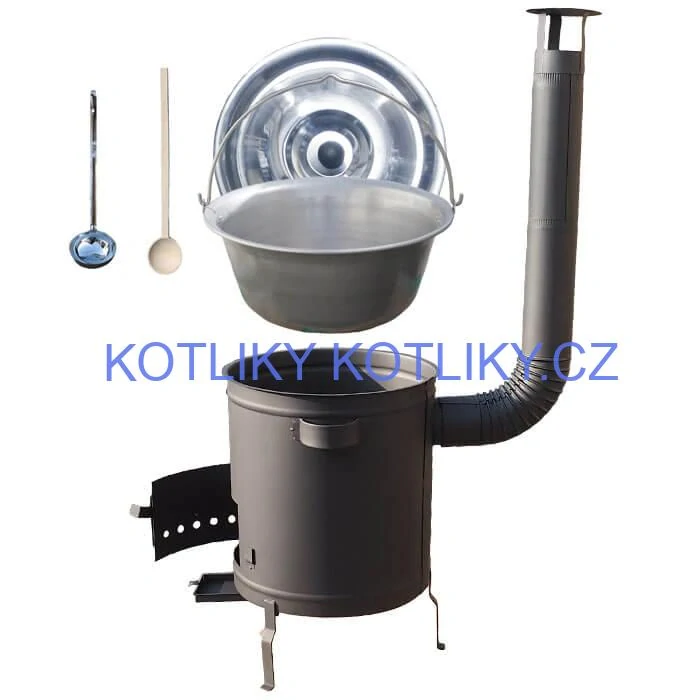 Nerezový kotlík 15 L (1,5 mm) + hrubostěnná (1,5 mm) a žáruvzdorná kotlina 36 PLUS 600