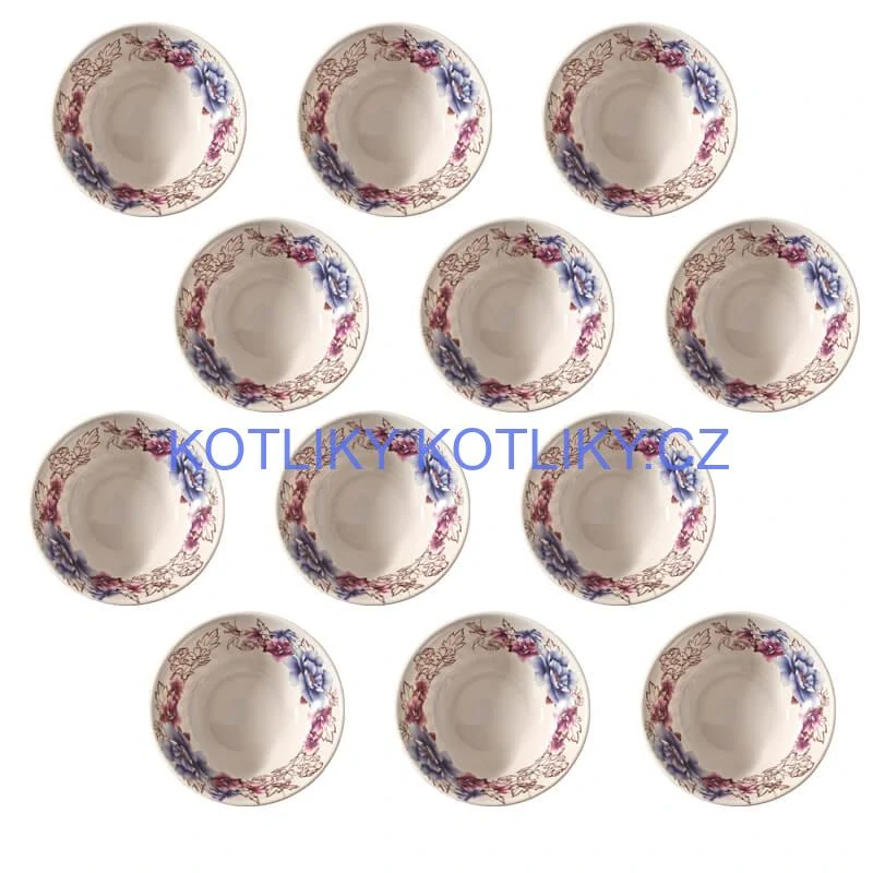 Plastová miska s květinovým vzorem (750 ml) – nyní v sadě 12 kusů!