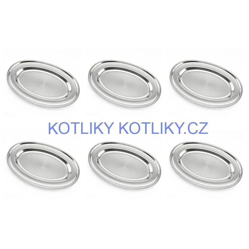 Nerezové podnosy pro catering - set 6 ks (40,5cm) - Servíruj s jistotou a stylem