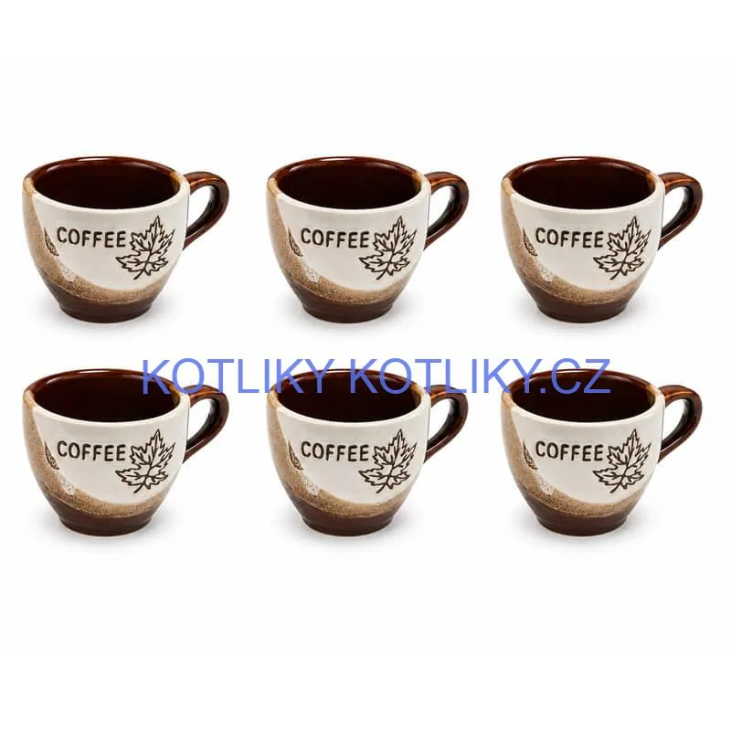 Sada keramických hrnků na kávu 100 ml 6 ks