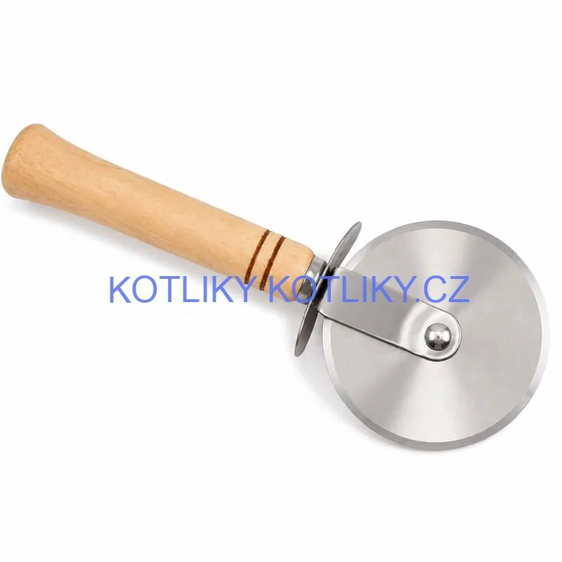 Kráječ na pizzu s dřevěnou rukojetí 22 cm