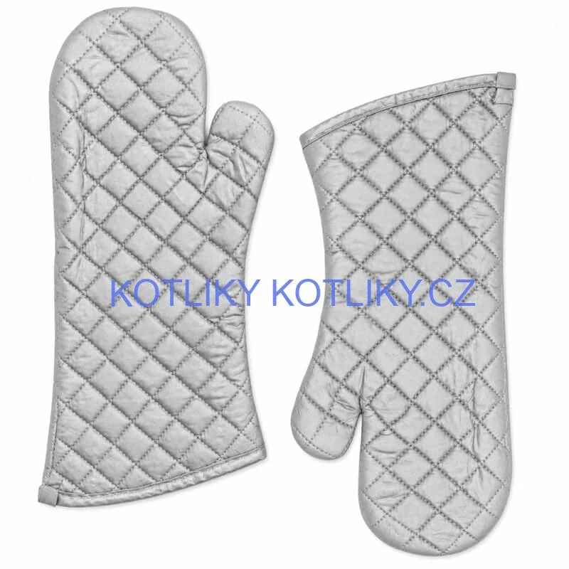 Chňapky stříbrné dlouhé 35 cm — sada 2 ks