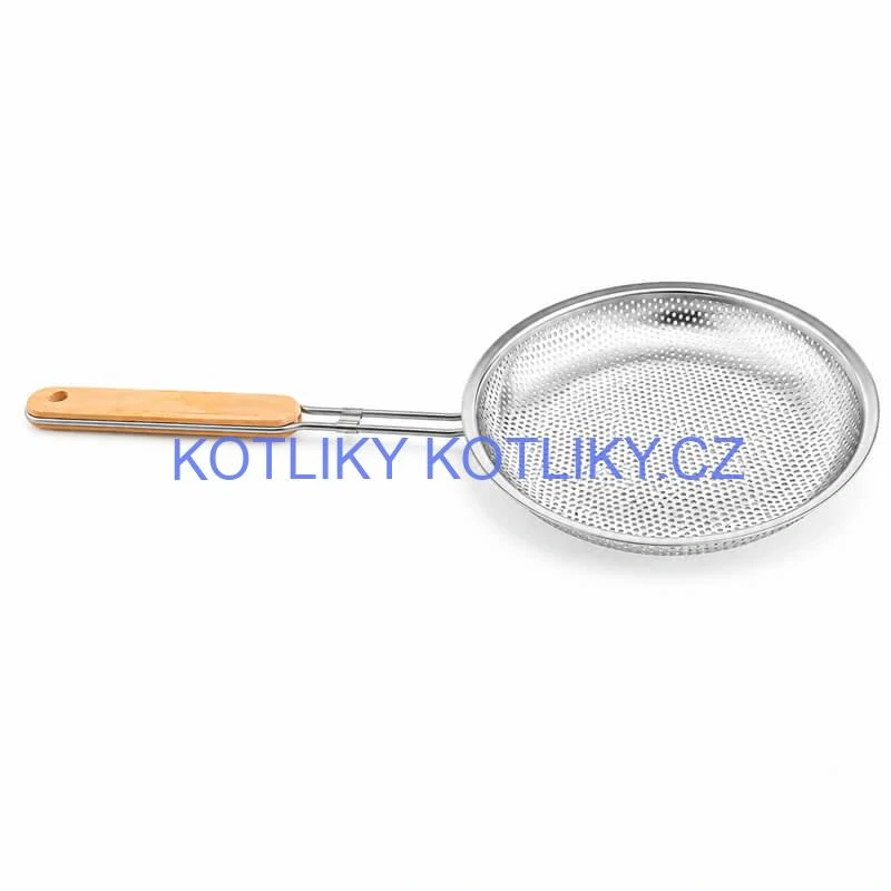 Hliníkové sítko 16 cm s dřevěnou rukojetí