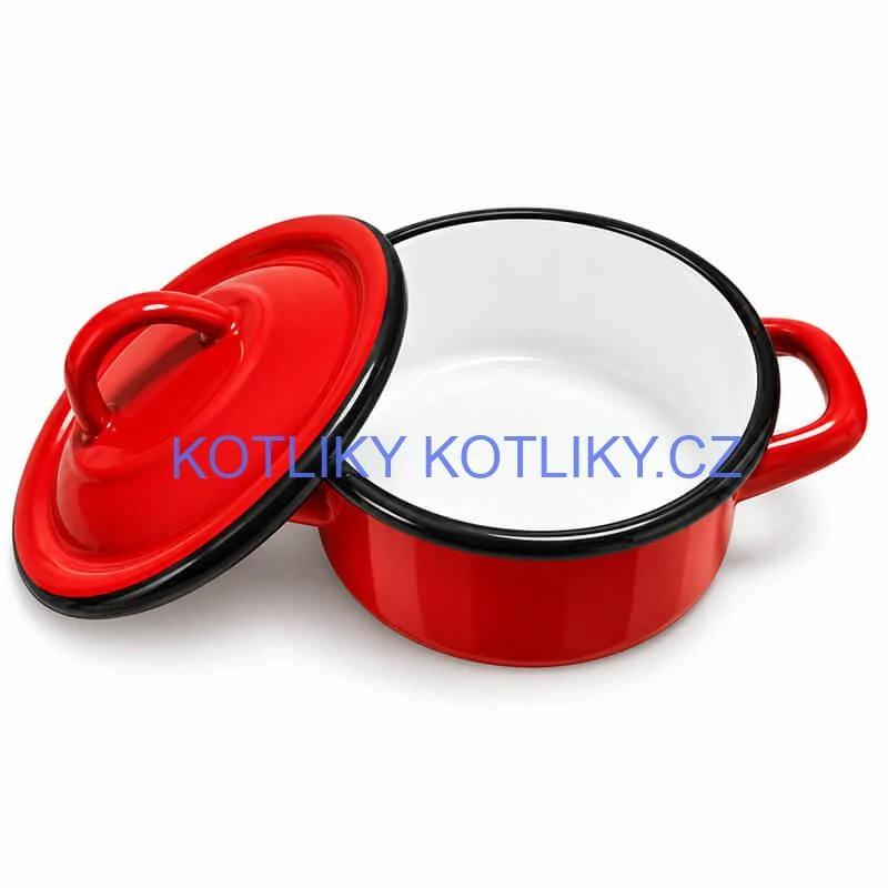Smaltovaný kastrol FALCO 0,5 l s poklicí