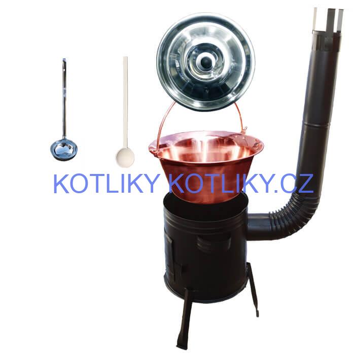 Měděný kotlík 20 L (1,2 mm) + kovová kotlina 42 PARTY (KOV)