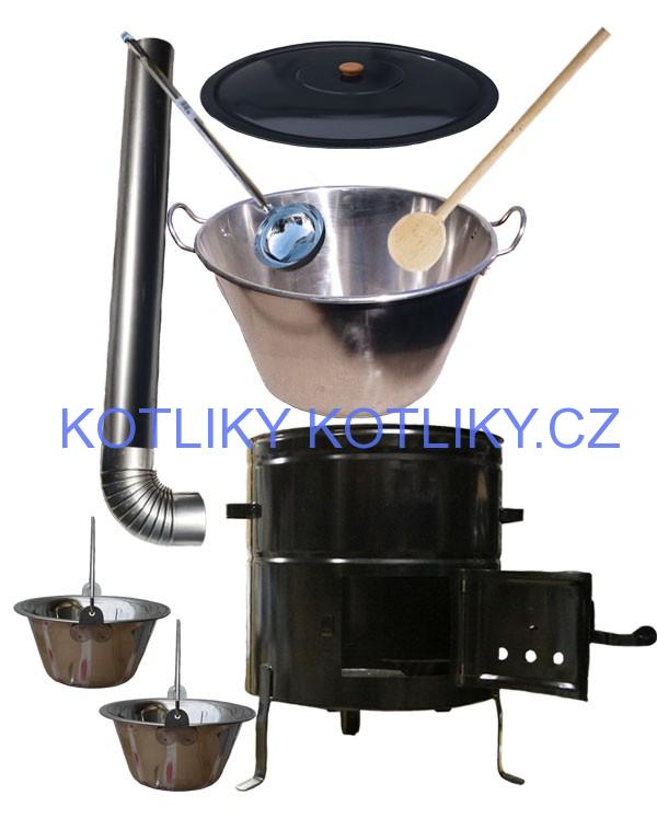 Zabijačková nerezová souprava 50L MAX + 2 servírovací kotlíky