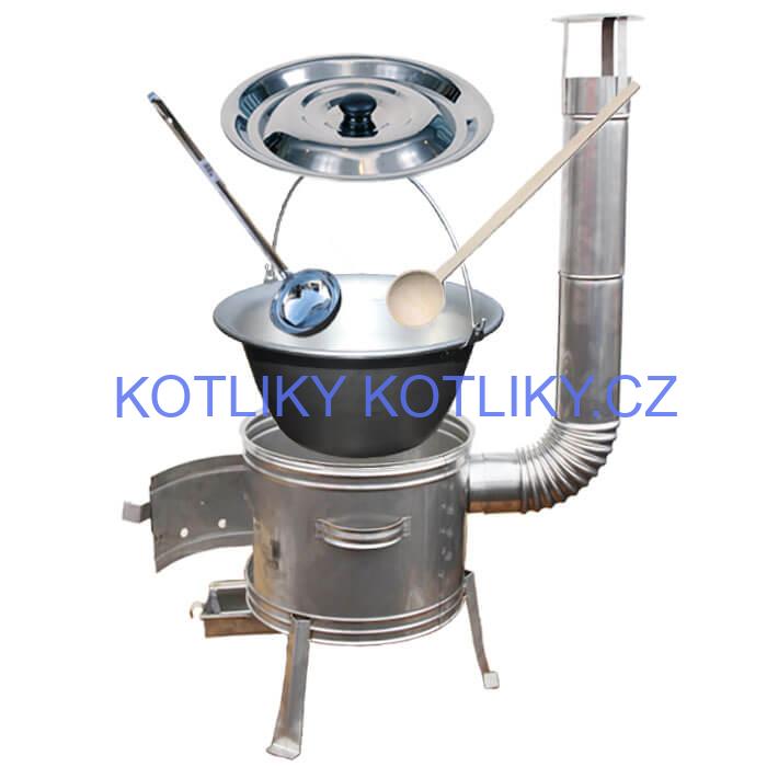 Nerezový kotlík 20 L (1,5 mm) + nerezová kotlina 42 cm TOPLUX