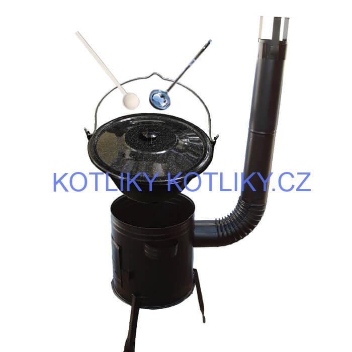 Smaltovaný kotlík 25 L (1,2 mm) + kovová kotlina 42 CLASSIC (KOV)