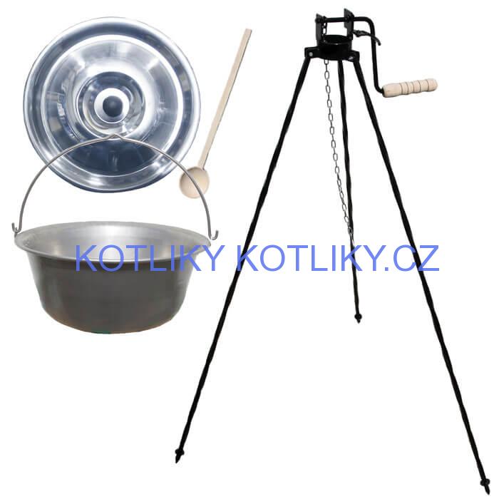 Nerezový kotlík 20 L (1,5 mm) + stojan s kladkou VAR