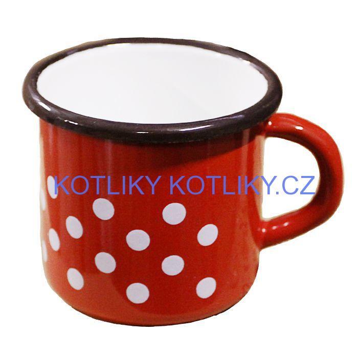 Smaltovaný hrnek 0,4 L (tečky)